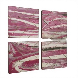 Vintage Stylish Best Selling Creative Wood Resin <b>Coasters</b> <b>Drink</b> Cup Mats <b>for</b> Plates Tea <b>Drinks</b> Kitchenware Decorative Mats/Pads - Product Image 1