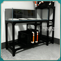 Étagère pour aquarium double niveau, profil en alliage d'aluminium industriel standard européen, table haute et basse, base en L pour aquarium