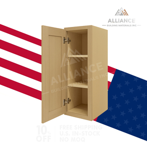 W1236-W1536 Mueble de cocina de pared con una sola puerta |   Gabinete de cocina estilo Shaker RTA en stock |   Gabinete de Cocina de Roble Blanco en Oferta - Product Image 2