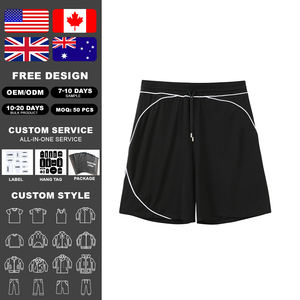 Short de bain décontracté pour homme KingSen OEM, double couche, respirant, en maille, taille élastique, anti-plis, écologique, longueur genou - Product Image 2