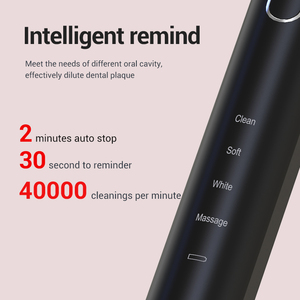 Nhà Máy Bán Buôn Làm Trắng Thông Minh Đa-Chế Độ Có Thể Sạc Lại Sonic Bàn Chải Đánh Răng Dành Cho Người Lớn Bàn Chải Đánh Răng Điện Với Có Thể Thay Thế Đầu - Product Image 4