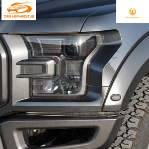 Fari auto protezione tinta <span class=keywords><strong>pellicola</strong></span> fumo nero <span class=keywords><strong>trasparente</strong></span> adesivo frontale in TPU per Ford F150 2015-2020 Raptor SVT accessori - Product Image 3