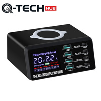 Cargador Multifuncional Superrápido e Inteligente 2026 de 110w PD3.0 + QC3.0 para Smartphones, Laptops, Cámaras, Relojes, Enchufe UK/EU
