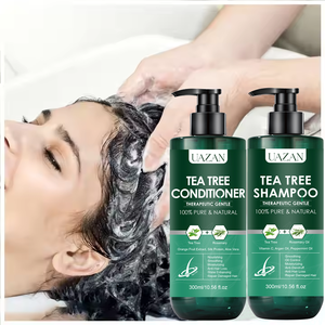 Champú y Acondicionador de Aceite de Árbol de Té con Vitamina C Orgánica OEM de Fábrica, Mascarilla Capilar <span class=keywords><strong>para</strong></span> Limpiar, Controlar la Grasa, Reparar e Hidratar - Product Image 3