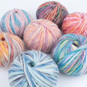 1ply 12 Color 65% Polyester 25% Acrylique 10% Nylon 5% <span class=keywords><strong>Laine</strong></span> mélangée DIY Section Dyed Fancy Big Belly Yarn 50g Ball - Product Image 5