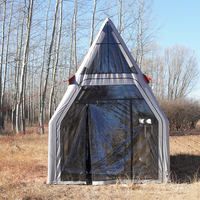 Maison de camping extérieure de tente gonflable d'air de glamping de grand espace pour la famille de 8-10 personnes