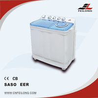 Lave-linge semi-automatique commercial électrique à chargement par le haut, capacité de lavage 8 kg, à double cuve, économique, avec fonction séchage