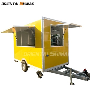 Remorque mobile de nourriture adaptée aux besoins du client par camion de restauration pour la pizza / barbecue / hamburger - Product Image 1