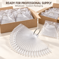 Présentoir professionnel double face pour échantillons de vernis à ongles, avec embouts de test à dégagement rapide et nettoyage facile, kit d'entraînement pour manucure