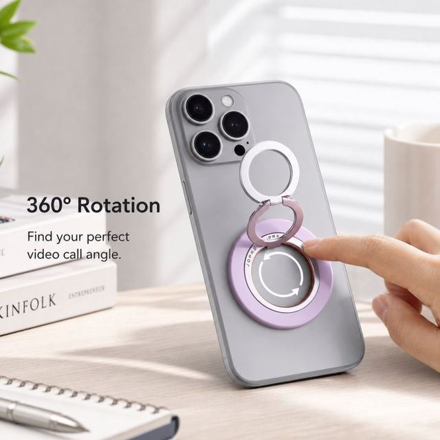 Double Ring Landscape Portrait Ergonomic Comfortable Grip Factory Price Pocket Friendly Snug Fit Portable Mobile Stand New