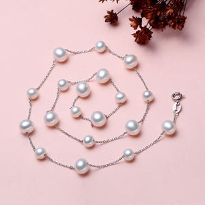 Collar de Cielo Estrellado de 4-8 Estrellas, <span class=keywords><strong>Cadena</strong></span> para Clavícula, Espaciado de Perlas Ajustable, Longitud Ajustable, Adecuado para Mujeres Jóvenes, Collar con <span class=keywords><strong>Cadena</strong></span> de Plata - Product Image 2