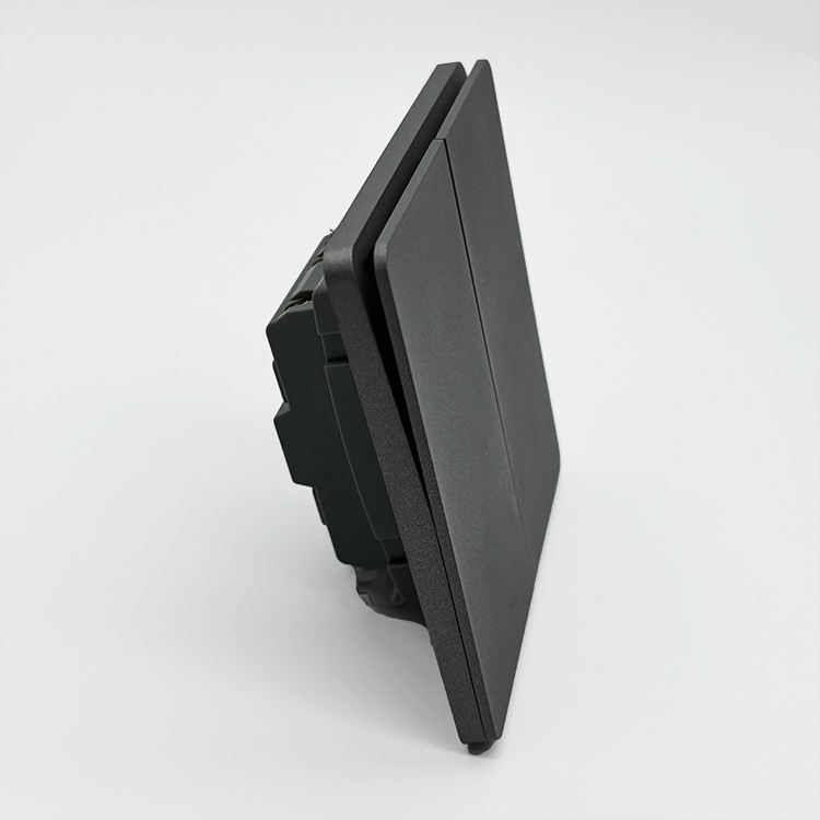VNX Grey Electric Switches Home Custom 2 Gang 2 Way Wall Light Switch 86 Type Panel Universal UK Standard Switch