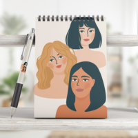 Carnet de notes A5 imprimé sur mesure, année académique, luxueux, inspiré par un styliste, organisateur en spirale, planificateur de vie