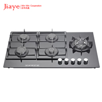 Table de cuisson encastrable à cinq brûleurs en verre trempé, gaz et électrique, pour usage domestique, classe A d'efficacité énergétique, vente chaude