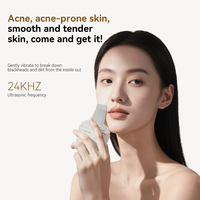 Nettoyeur de pores ultrasonique 4-en-1 avec ions et nutriments, appareil raffermissant pour la peau