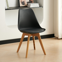 Chaise de salle à manger moderne de qualité supérieure KS, structure en plastique, cuir imperméable, pour la maison, le bar, l'appartement, la salle de sport, la salle de bain, l'atelier