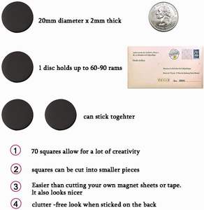 Lámina Magnética Redonda Flexible con Adhesivo para Manualidades, Pequeños Puntos Magnéticos Adhesivos para Pizarra Blanca y Refrigerador - Product Image 4