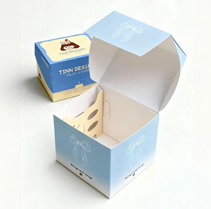 กล่องขนมกระดาษลายการ์ตูนน่ารักพรีเมียม พร้อมฉากกั้น กล่องบรรจุภัณฑ์ขนมเกรดอาหาร สำหรับร้านเบเกอรี่ ขนมนำกลับบ้าน - Product Image 6