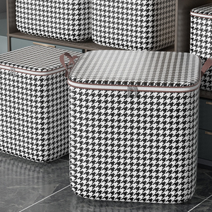 Classic Durable <strong>Large</strong> Capacity Waterproof <strong>Storage</strong> <strong>Bag</strong> for Home Dormitory Sturdy Quilt Clothes Organizer Reusable for Moving - Product Image 2