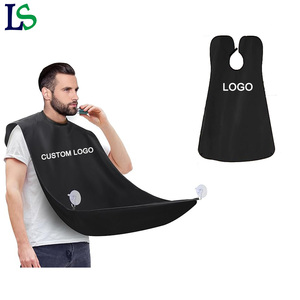 Logo personalizzato <span class=keywords><strong>uomo</strong></span> barba barba per la cura del grembiule per la pulizia del rasoio per adulti che rifilano la barba bavaglino con ventose - Product Image 1