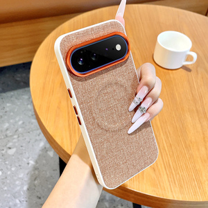 แฟชั่นเนื้อผ้าแม่เหล็กเคสโทรศัพท์สำหรับกูเกิลพิกเซล 11 โปร XL 10 ไร้สายชาร์จกันกระแทกฝาครอบป้องกันด้านหลัง - Product Image 4