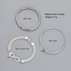 3 pz Lot <span class=keywords><strong>Personalit</strong></span> bracciale con ciondolo a forma di cuore in oro per le donne per gioielli da sposa bracciali con ciondoli alla moda alla moda - Product Image 4