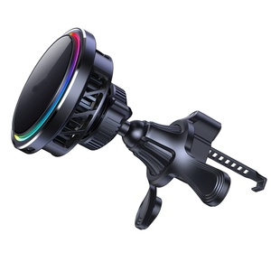 <span class=keywords><strong>Chargeur</strong></span> de voiture sans fil magnétique 15W Type-C avec lumière LED colorée et support pour téléphone portable <span class=keywords><strong>Apple</strong></span>, idées de nouveaux produits 2025 - Product Image 1