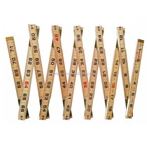 Règle pliante personnalisable en bois FSC de 72 po et 6 pieds pour charpentiers, maçons et plombiers - Product Image 1