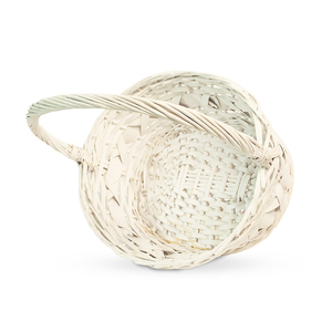 Jy Small Natural <strong>White</strong> <strong>Wash</strong> Wicker Willow Hamper Empty Candy <strong>Basket</strong> for Flower - Product Image 5