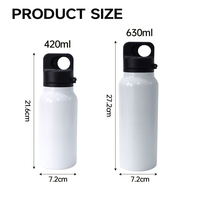 Termo Deportivo Ecológico de Acero Inoxidable 304 Pro, Aislado, con Rendimiento Térmico de 12-24 Horas, 420ml/630ml, Tapa de Presión Portátil