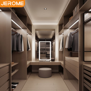 JEROME organisateur de rangement de vêtements de chambre à coucher moderne de luxe personnalisé en usine système de <span class=keywords><strong>kit</strong></span> de <span class=keywords><strong>penderie</strong></span> en bois pour hommes garçons - Product Image 2