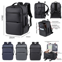 Sac de voyage d'affaires extensible imperméable pour hommes, grande capacité, sac à dos pour ordinateur portable, directement de l'usine