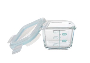 Recipiente de Vidrio de Borosilicato para Alimentos para Bebés, Mini Recipiente Resistente al Calor de 400°C, Hermético, Capacidad de 200 ml, Almacenamiento Multifuncional - Product Image 3