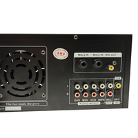 Speaker Pasif 8 inci 200W*2+200W, 2 Mikrofon, dan Remote Control, Sistem Karaoke Amplifier HiFi Metal untuk Rumah