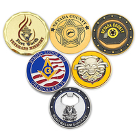 Pièce commémorative personnalisée sans minimum de commande, en métal vierge, laiton 3D, émail souple et dur, finition or antique, avec motif drapeau