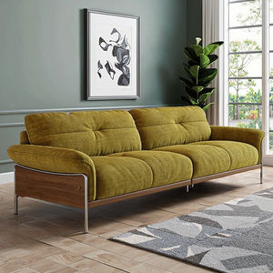 Foshan Antique Style trois places canapé droit ensemble grand chenille <span class=keywords><strong>tissu</strong></span> pour petit appartement salon - Product Image 1