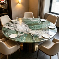 Dalle de quartzite naturel Patek Emerald poli et affiné, de luxe, moderne, pour îlot de cuisine, comptoir, lavabo de salle de bain, escalier, table à manger