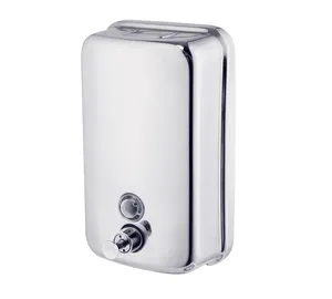 Factory Direct SUS304 Liquid Hand Soap Dispenser Stainless Steel Wall Mount Large Capacity 1000ML Hotel Hand Soap Dispenser