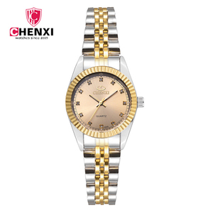 <span class=keywords><strong>Montre</strong></span> <span class=keywords><strong>Chenxi</strong></span> CX-004A, <span class=keywords><strong>montre</strong></span> à quartz classique dorée et argentée, élégante et luxueuse, pour femme, résistante à l'eau. - Product Image 1