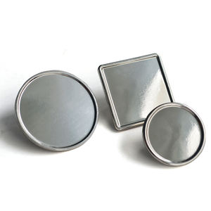 Venta al por mayor Metal 22mm 30mm en blanco cuadrado redondo insignia fabricante personalizado plata solapa Pin fabricantes China hierro recuerdo Metal Logo - Product Image 1