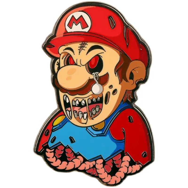 Broche de lapela do super mario, broche de metal do anime japonês e da alta qualidade para crianças, presentes