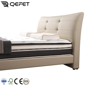 Modern King-Size <strong>Beige</strong> Leather Bed Wingback Headboard Metal Legs Upholstered Platform Bed Solid Wooden Slats Luxurious <strong>Bedframe</strong> - Product Image 4