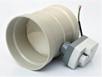 SCEELAB Système de ventilation d'échappement motorisé industriel en PP ignifuge avec régulateur de volume pour laboratoire
