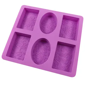สี่เหลี่ยมผืนผ้ารูปไข่สบู่แม่พิมพ์ DIY ทําด้วยมือสบู่แม่พิมพ์ถาด Multi-Function สําหรับขนมปังเบเกอรี่คุกกี้มูสเค้ก Cheesecake ถาดน้ําแข็ง