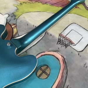 <span class=keywords><strong>Guitare</strong></span> électrique Metal Blue 335, manche en érable torréfié, corps plein, 6 cordes, touche en palissandre - Product Image 6