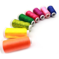 Hilo de Bordar Fufu 108d/2 120/2, 100% Poliéster, Hilo Brillante para Bordado Industrial, Cono de 3000 Metros/5000m para Vestidos