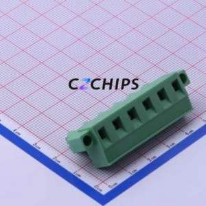 DB2EKM-7.62-6P-GN-S Plug-in Terminal Block P=7.62mm Connector Male Plug Screw Fixing 1x6P 7.62mm - Product Image 2