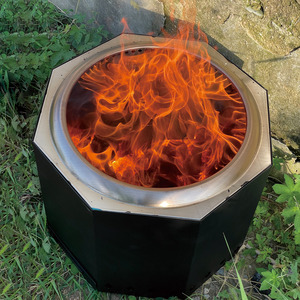 Vente chaude 2024, foyer moderne en acier inoxydable sans fumée, foyer à bois, foyer à faible fumée pour le camping - Product Image 2