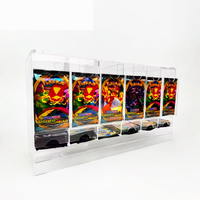 Distributeur de boosters Pokémon en acrylique, style moderne, pour comptoir, pour magasin de détail et distributeur de jeux de cartes