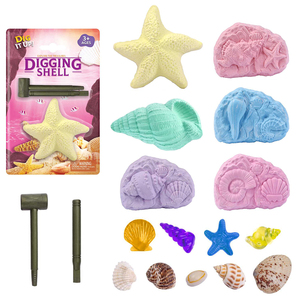 Kit de Excavación de Conchas Marinas JY Ocean <span class=keywords><strong>Star</strong></span>, Juguete de Excavación Arqueológica con Herramientas, Juguete Educativo de Ciencia para Niños, Juego de Exploración - Product Image 1